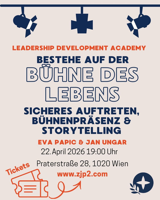 LDA - Bestehe auf der Bühne des  Lebens. Sicheres Auftreten,  Bühnenpräsenz & Storytelling